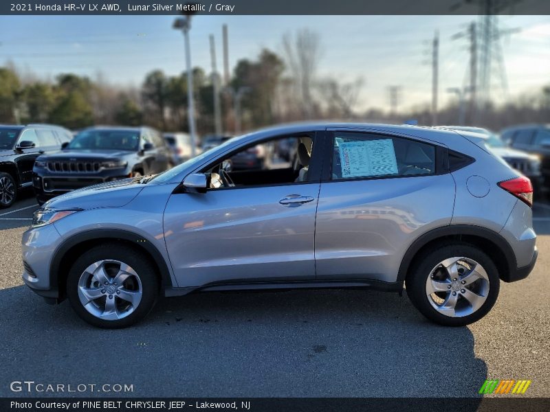 Lunar Silver Metallic / Gray 2021 Honda HR-V LX AWD