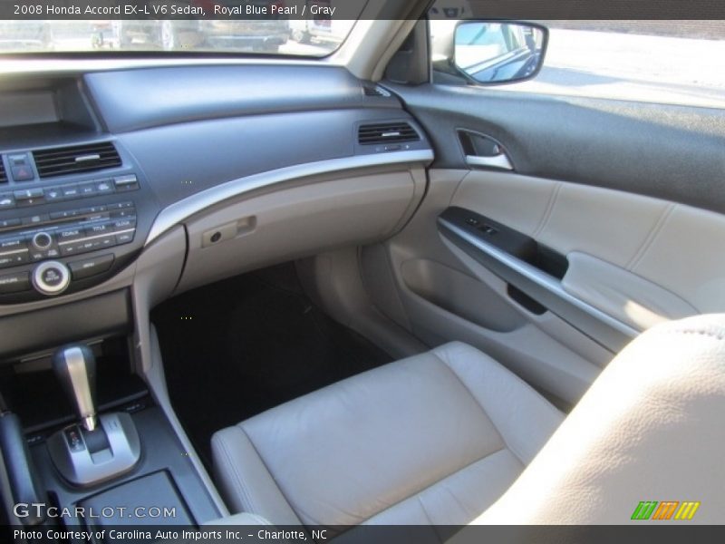 Royal Blue Pearl / Gray 2008 Honda Accord EX-L V6 Sedan