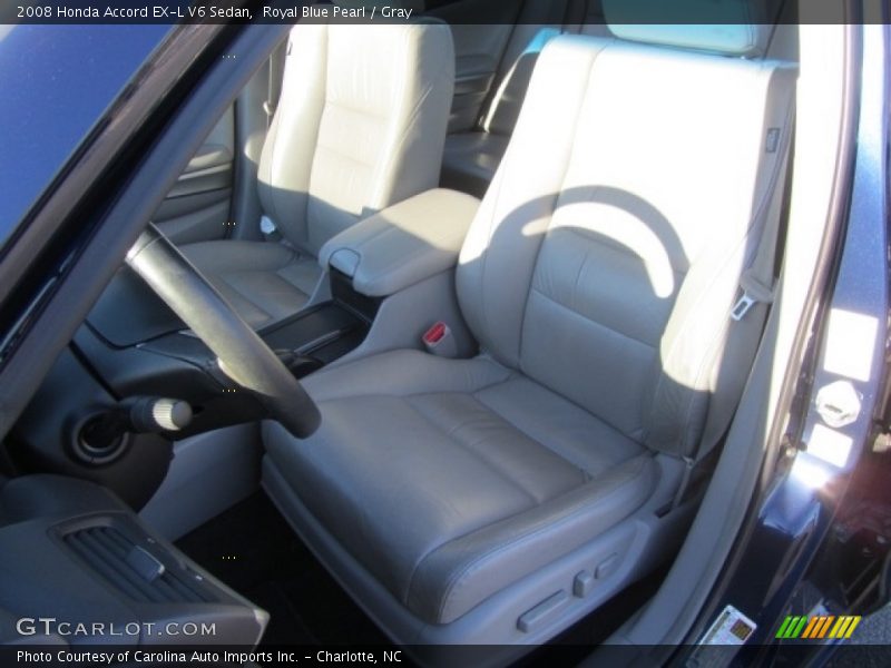 Royal Blue Pearl / Gray 2008 Honda Accord EX-L V6 Sedan