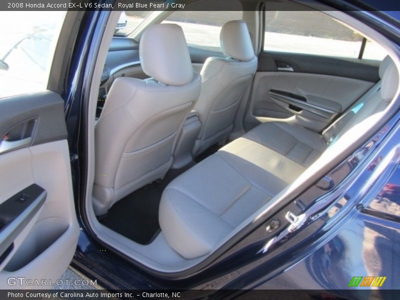 Royal Blue Pearl / Gray 2008 Honda Accord EX-L V6 Sedan