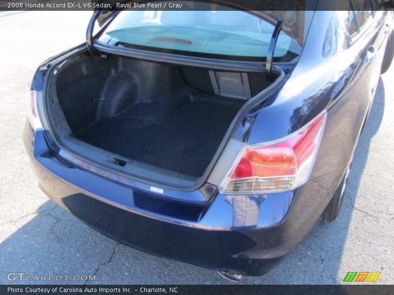 Royal Blue Pearl / Gray 2008 Honda Accord EX-L V6 Sedan