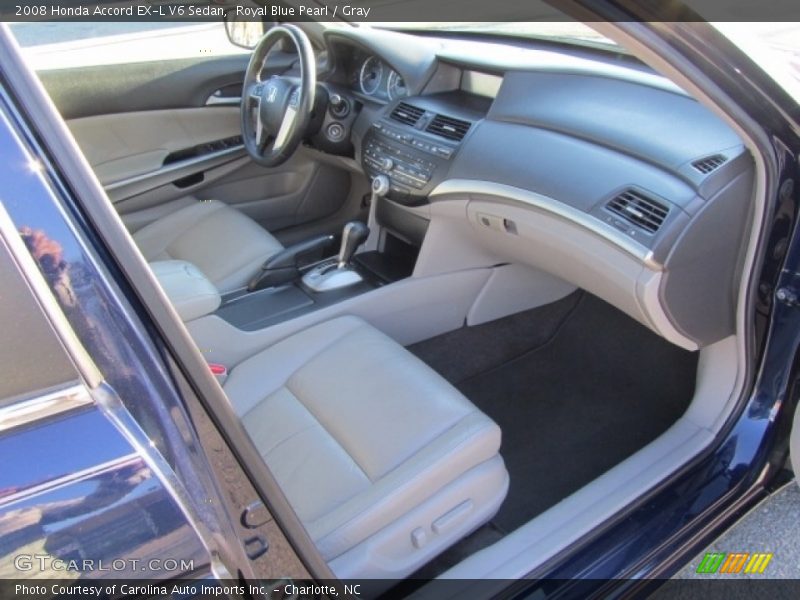 Royal Blue Pearl / Gray 2008 Honda Accord EX-L V6 Sedan