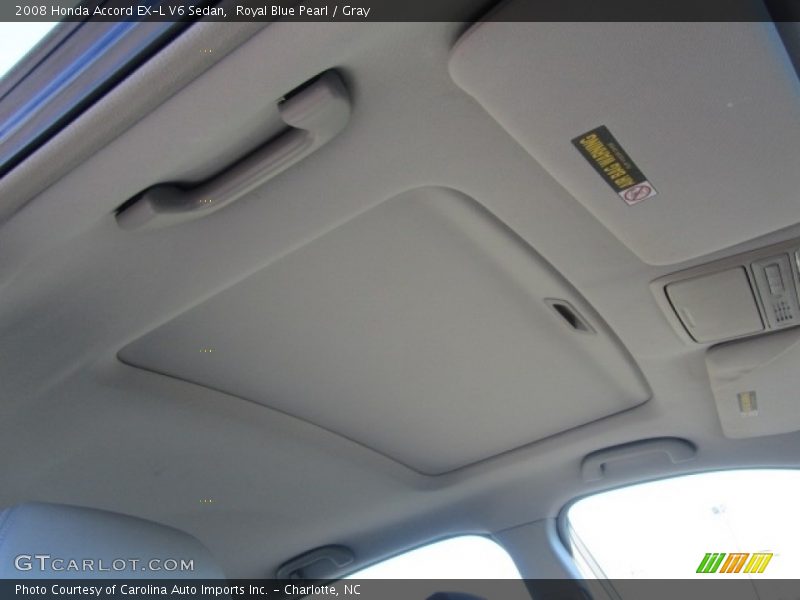 Royal Blue Pearl / Gray 2008 Honda Accord EX-L V6 Sedan