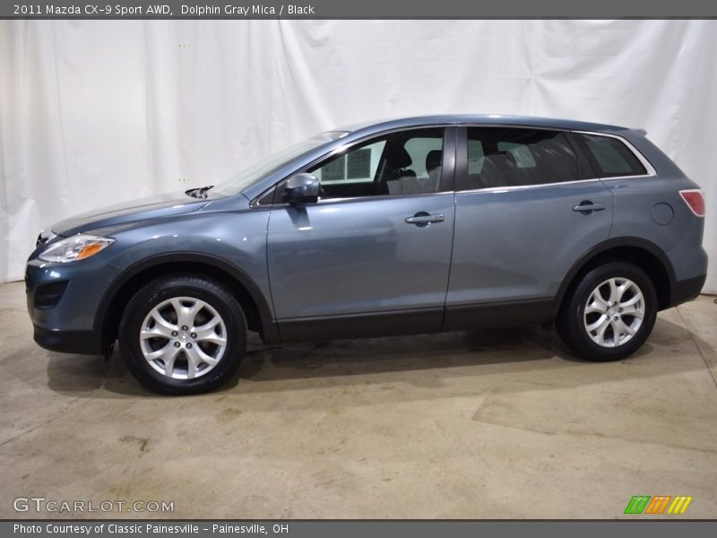 Dolphin Gray Mica / Black 2011 Mazda CX-9 Sport AWD