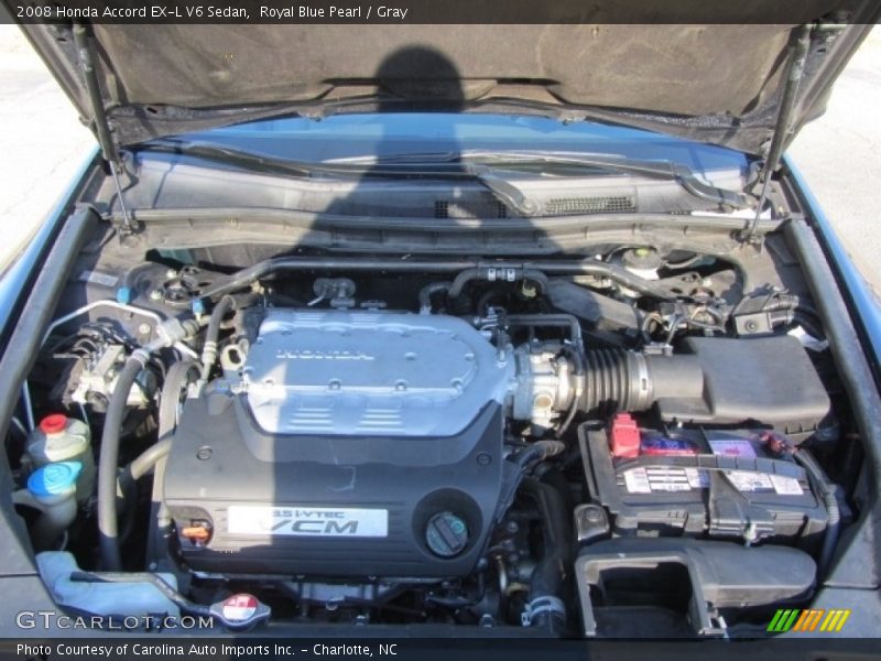 Royal Blue Pearl / Gray 2008 Honda Accord EX-L V6 Sedan