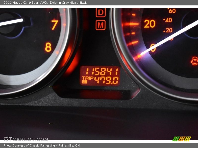 Dolphin Gray Mica / Black 2011 Mazda CX-9 Sport AWD