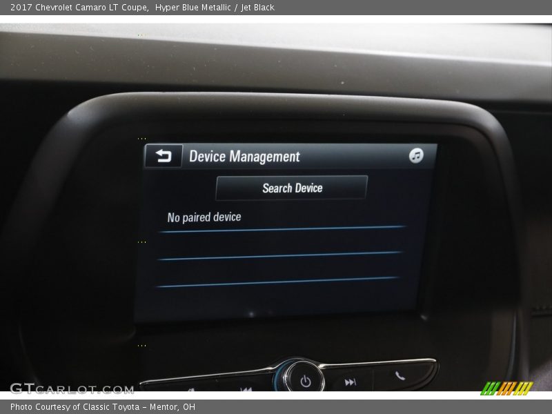 Hyper Blue Metallic / Jet Black 2017 Chevrolet Camaro LT Coupe