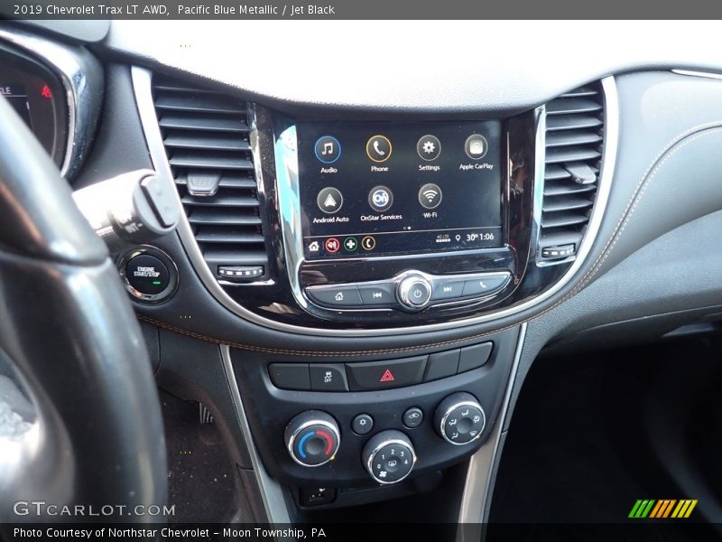 Pacific Blue Metallic / Jet Black 2019 Chevrolet Trax LT AWD