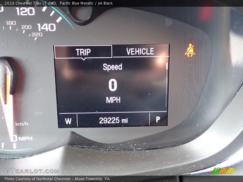 Pacific Blue Metallic / Jet Black 2019 Chevrolet Trax LT AWD