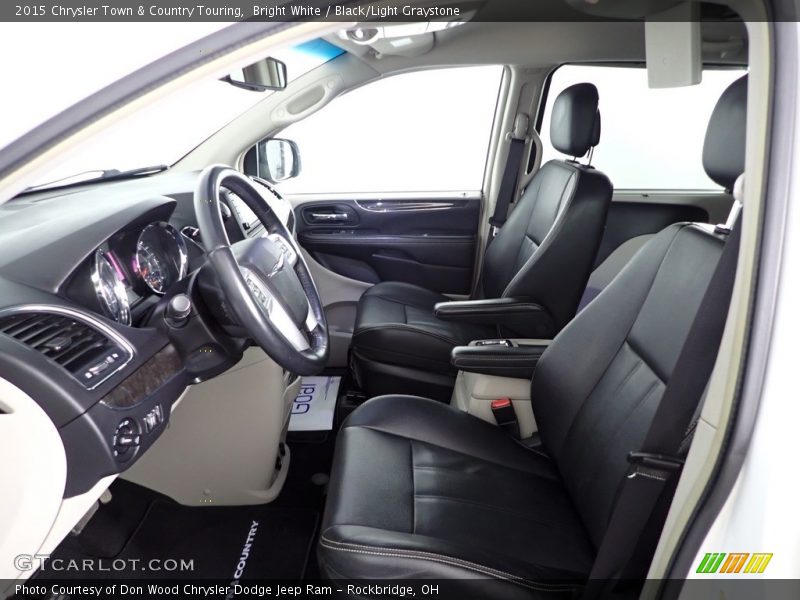 Bright White / Black/Light Graystone 2015 Chrysler Town & Country Touring