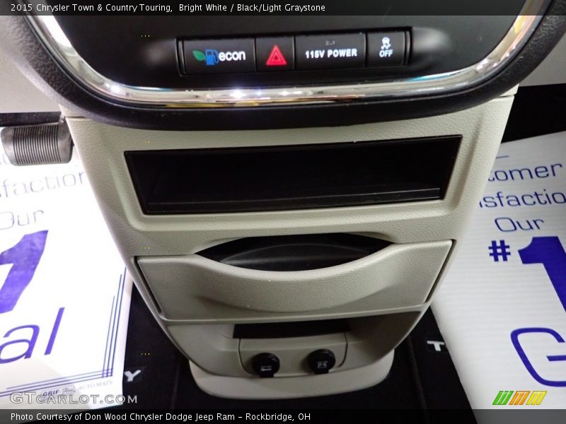 Bright White / Black/Light Graystone 2015 Chrysler Town & Country Touring