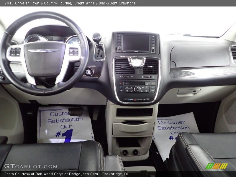 Bright White / Black/Light Graystone 2015 Chrysler Town & Country Touring