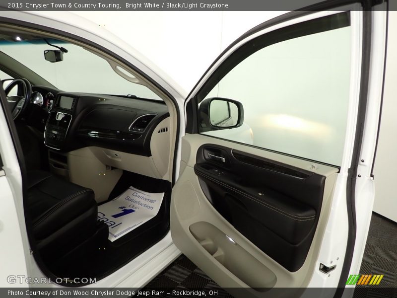 Bright White / Black/Light Graystone 2015 Chrysler Town & Country Touring