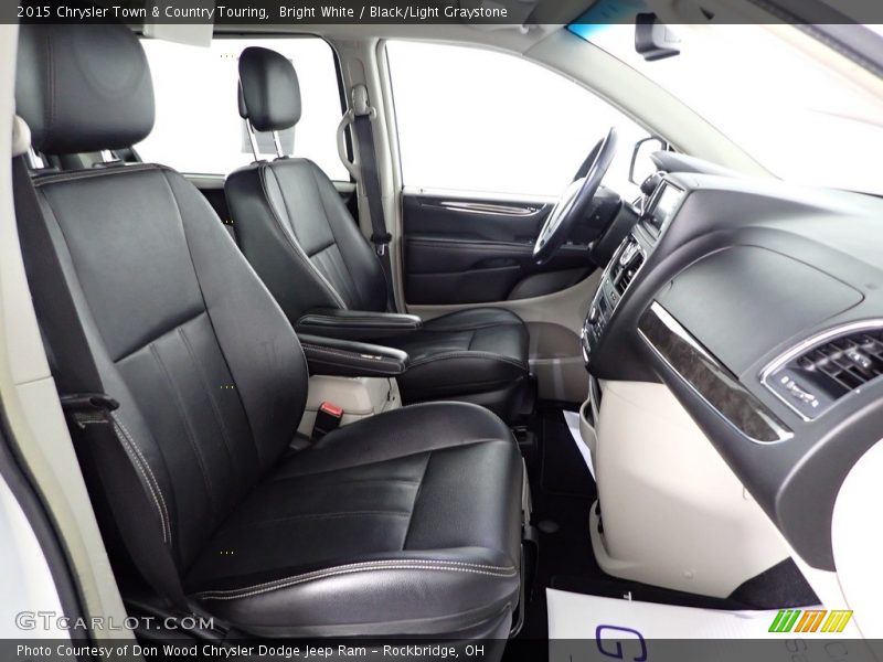 Bright White / Black/Light Graystone 2015 Chrysler Town & Country Touring