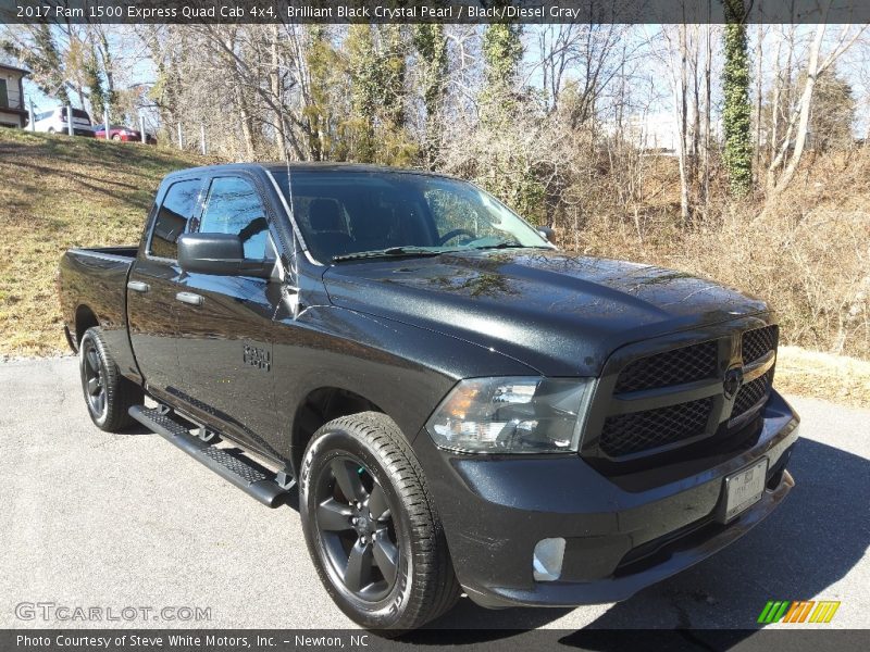 Brilliant Black Crystal Pearl / Black/Diesel Gray 2017 Ram 1500 Express Quad Cab 4x4