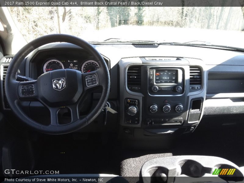 Brilliant Black Crystal Pearl / Black/Diesel Gray 2017 Ram 1500 Express Quad Cab 4x4