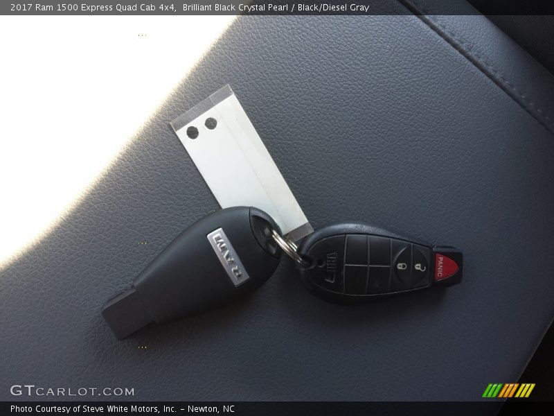 Brilliant Black Crystal Pearl / Black/Diesel Gray 2017 Ram 1500 Express Quad Cab 4x4