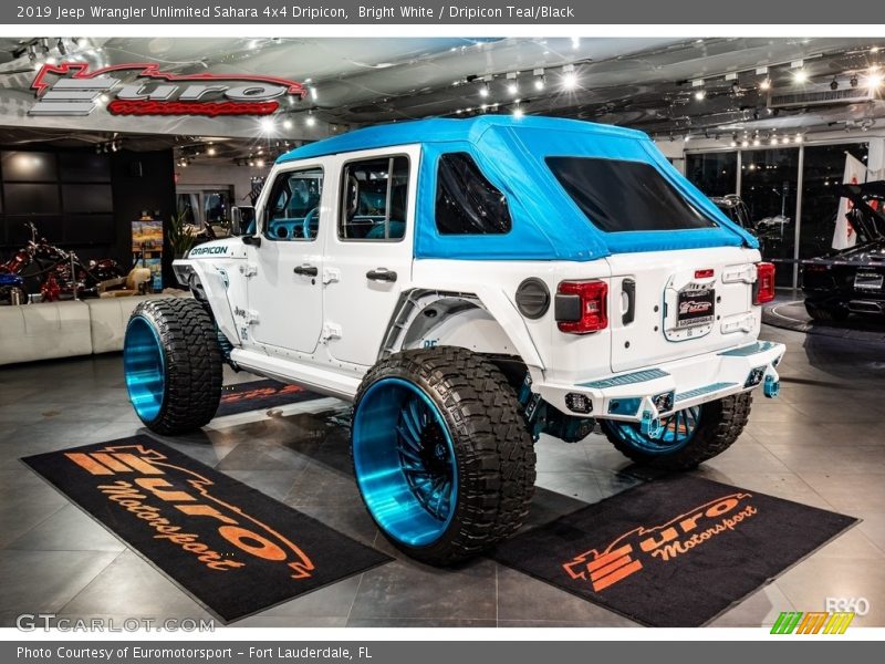 Bright White / Dripicon Teal/Black 2019 Jeep Wrangler Unlimited Sahara 4x4 Dripicon