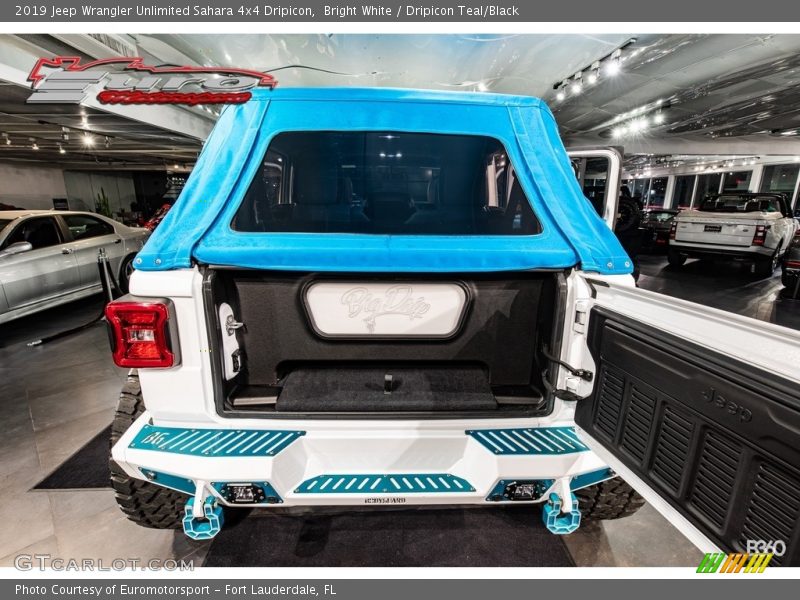 Bright White / Dripicon Teal/Black 2019 Jeep Wrangler Unlimited Sahara 4x4 Dripicon