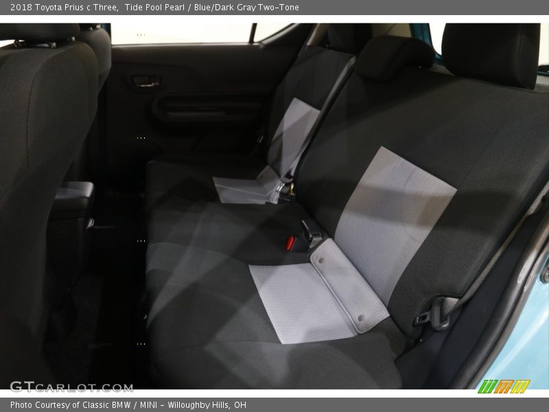 Tide Pool Pearl / Blue/Dark Gray Two-Tone 2018 Toyota Prius c Three