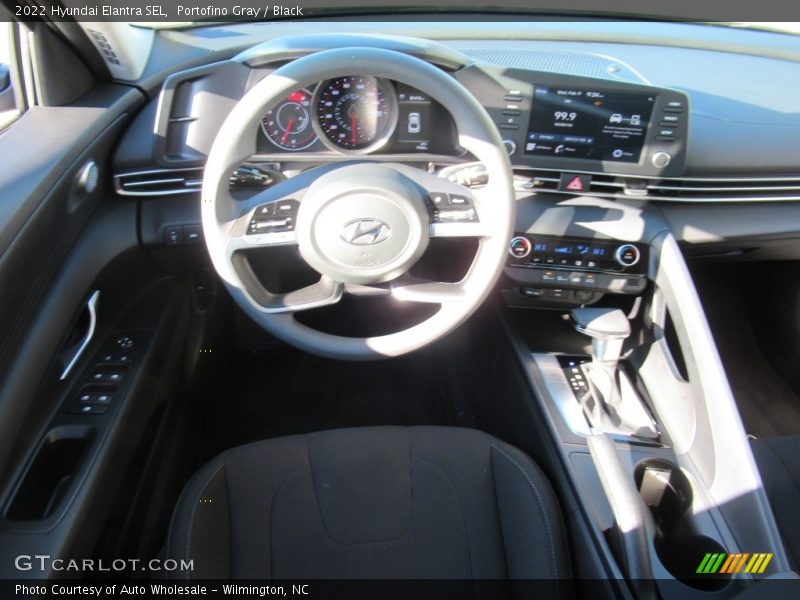 Portofino Gray / Black 2022 Hyundai Elantra SEL