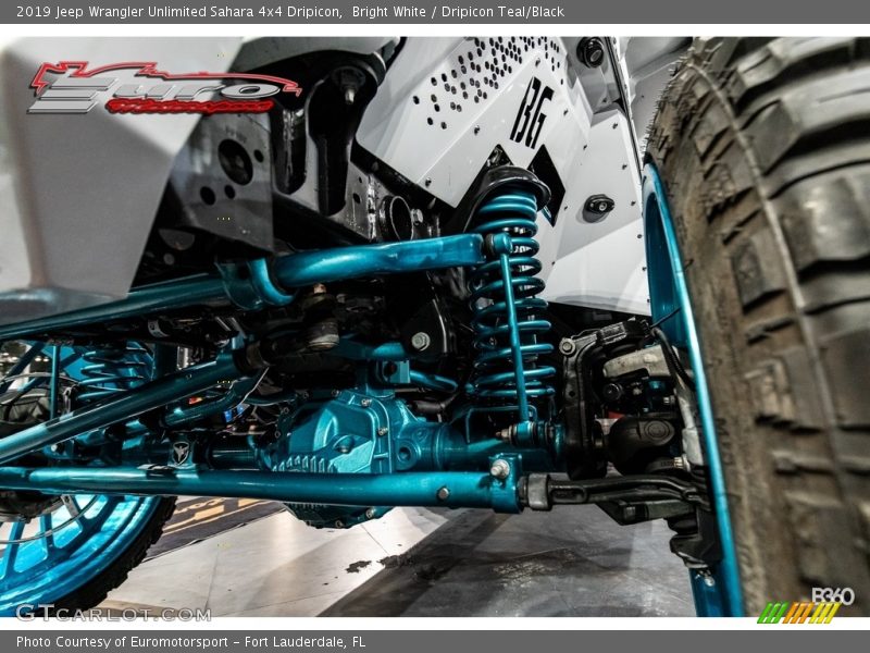 Bright White / Dripicon Teal/Black 2019 Jeep Wrangler Unlimited Sahara 4x4 Dripicon