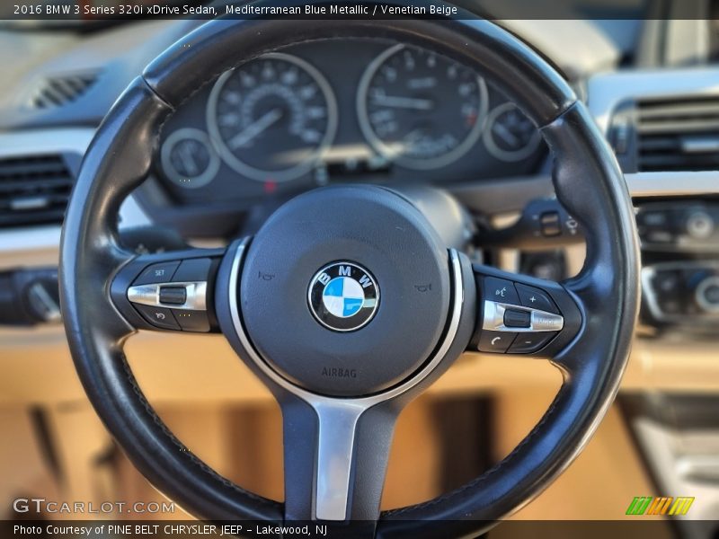Mediterranean Blue Metallic / Venetian Beige 2016 BMW 3 Series 320i xDrive Sedan