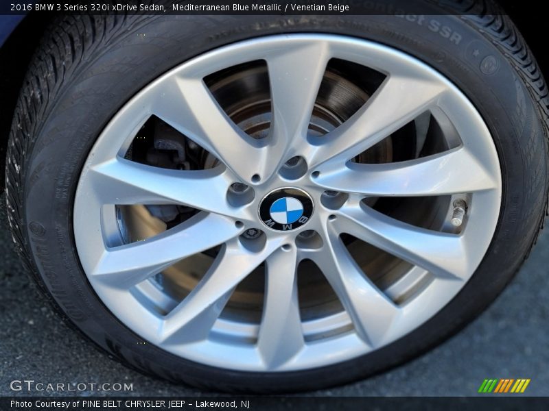 Mediterranean Blue Metallic / Venetian Beige 2016 BMW 3 Series 320i xDrive Sedan