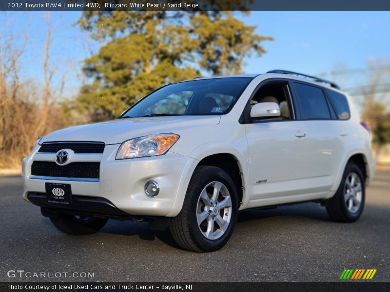 Blizzard White Pearl / Sand Beige 2012 Toyota RAV4 Limited 4WD