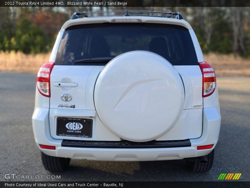 Blizzard White Pearl / Sand Beige 2012 Toyota RAV4 Limited 4WD