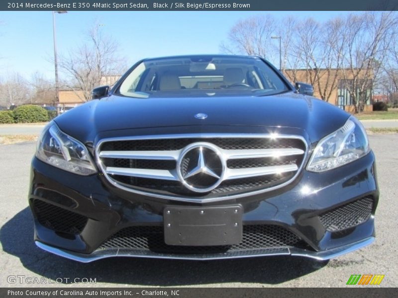 Black / Silk Beige/Espresso Brown 2014 Mercedes-Benz E 350 4Matic Sport Sedan