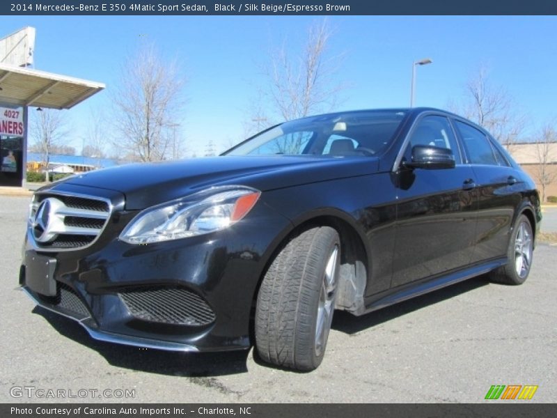 Black / Silk Beige/Espresso Brown 2014 Mercedes-Benz E 350 4Matic Sport Sedan