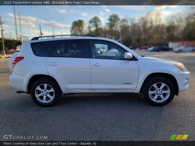 Blizzard White Pearl / Sand Beige 2012 Toyota RAV4 Limited 4WD