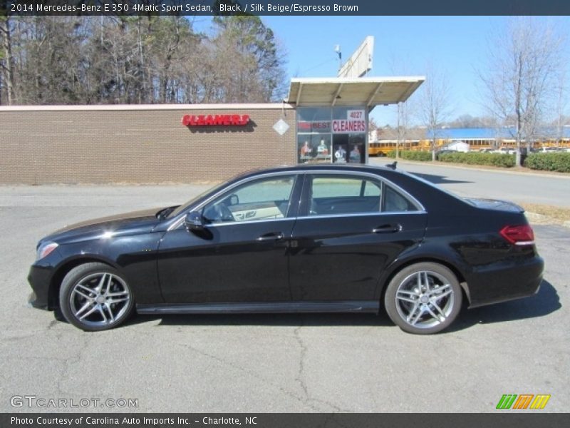 Black / Silk Beige/Espresso Brown 2014 Mercedes-Benz E 350 4Matic Sport Sedan