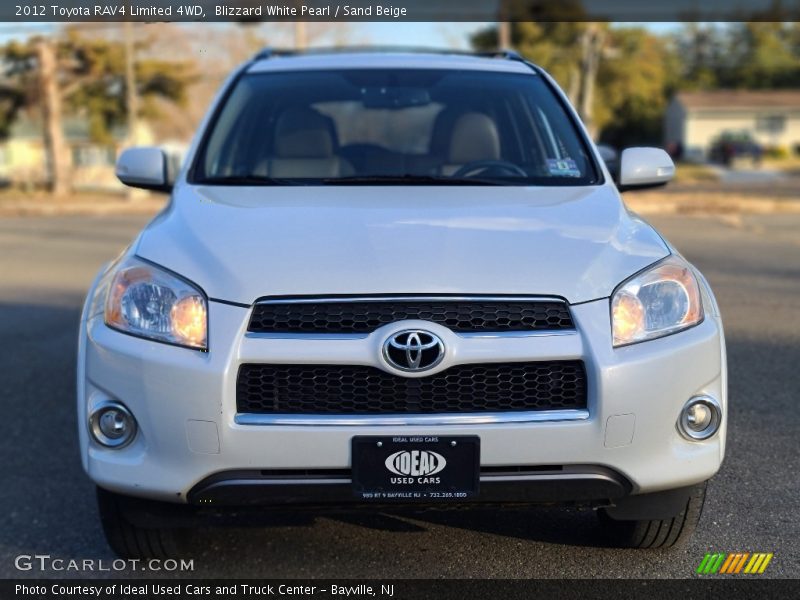 Blizzard White Pearl / Sand Beige 2012 Toyota RAV4 Limited 4WD