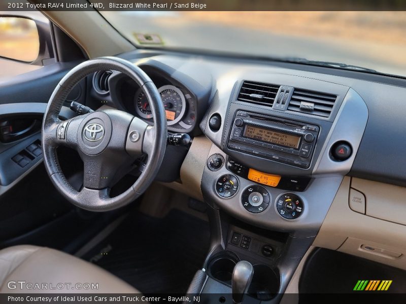 Blizzard White Pearl / Sand Beige 2012 Toyota RAV4 Limited 4WD