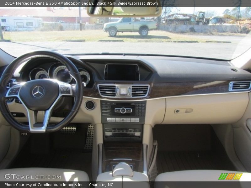 Black / Silk Beige/Espresso Brown 2014 Mercedes-Benz E 350 4Matic Sport Sedan