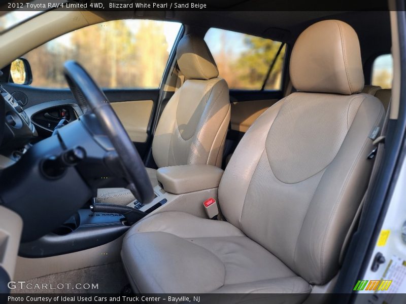 Blizzard White Pearl / Sand Beige 2012 Toyota RAV4 Limited 4WD