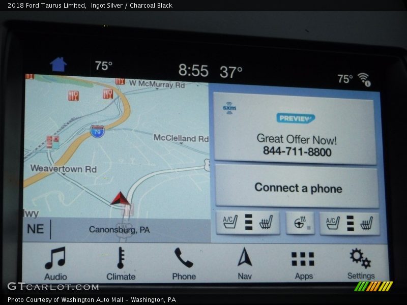 Ingot Silver / Charcoal Black 2018 Ford Taurus Limited