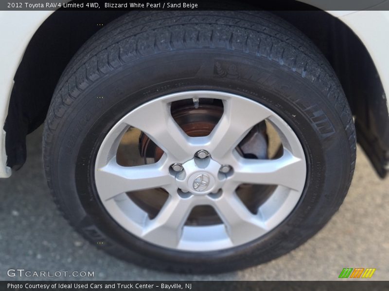 Blizzard White Pearl / Sand Beige 2012 Toyota RAV4 Limited 4WD