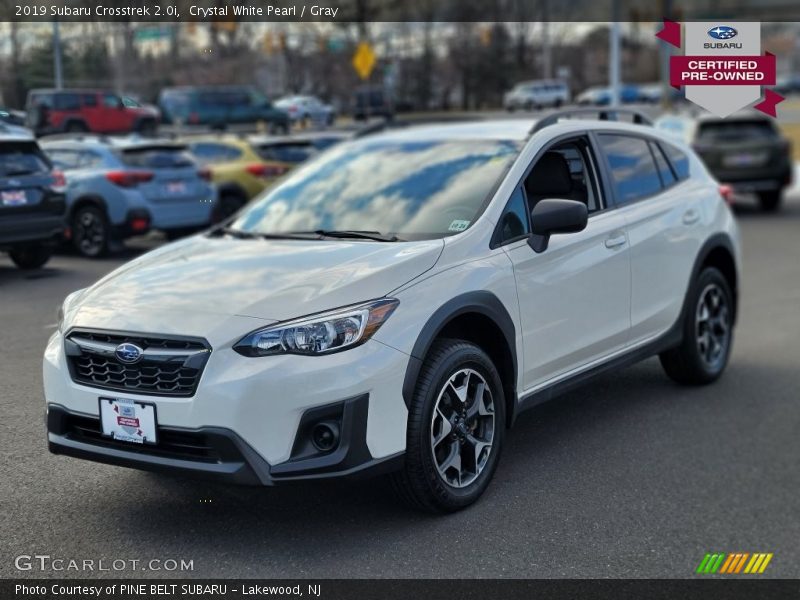 Crystal White Pearl / Gray 2019 Subaru Crosstrek 2.0i