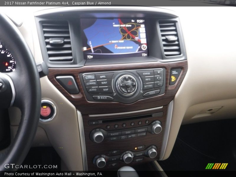 Caspian Blue / Almond 2017 Nissan Pathfinder Platinum 4x4