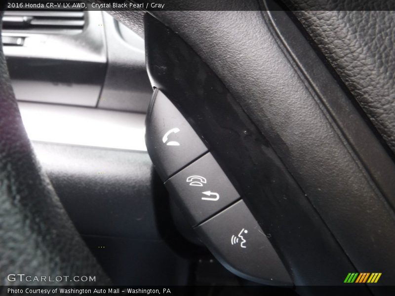 Crystal Black Pearl / Gray 2016 Honda CR-V LX AWD