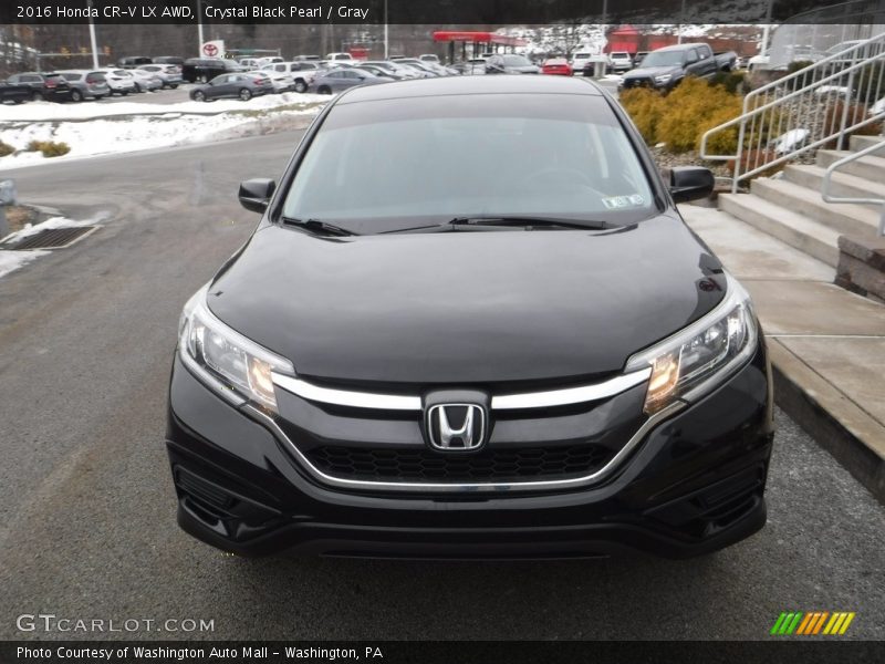Crystal Black Pearl / Gray 2016 Honda CR-V LX AWD