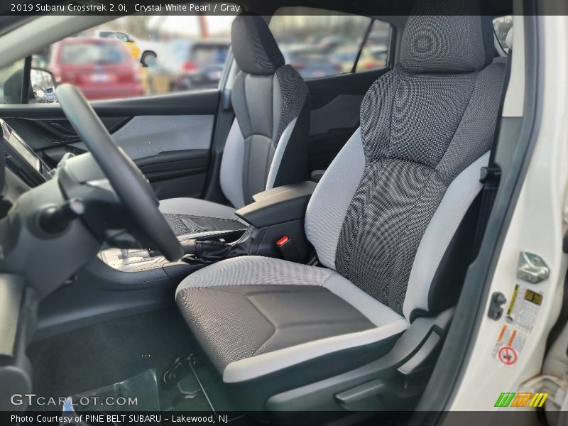 Crystal White Pearl / Gray 2019 Subaru Crosstrek 2.0i