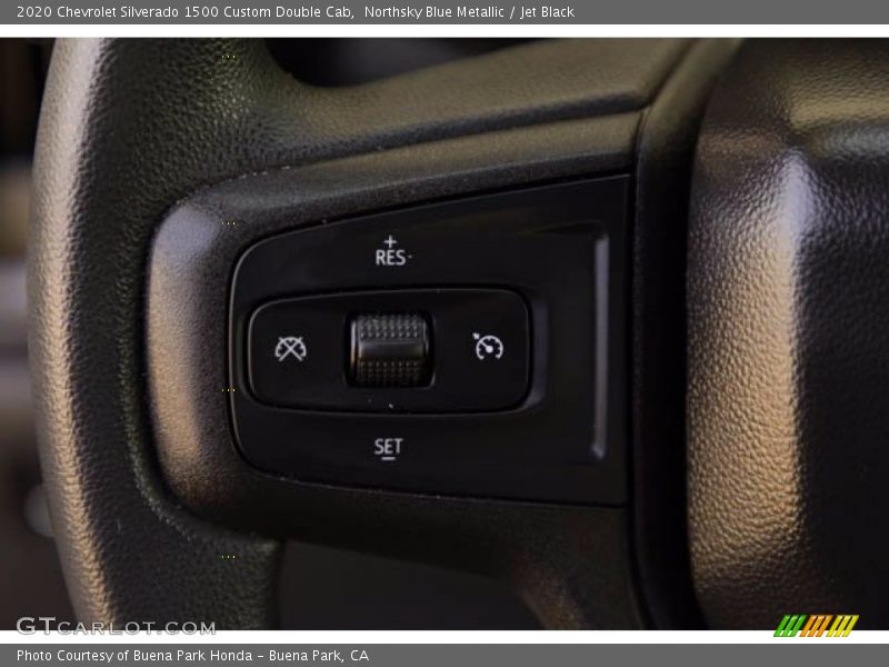 Northsky Blue Metallic / Jet Black 2020 Chevrolet Silverado 1500 Custom Double Cab