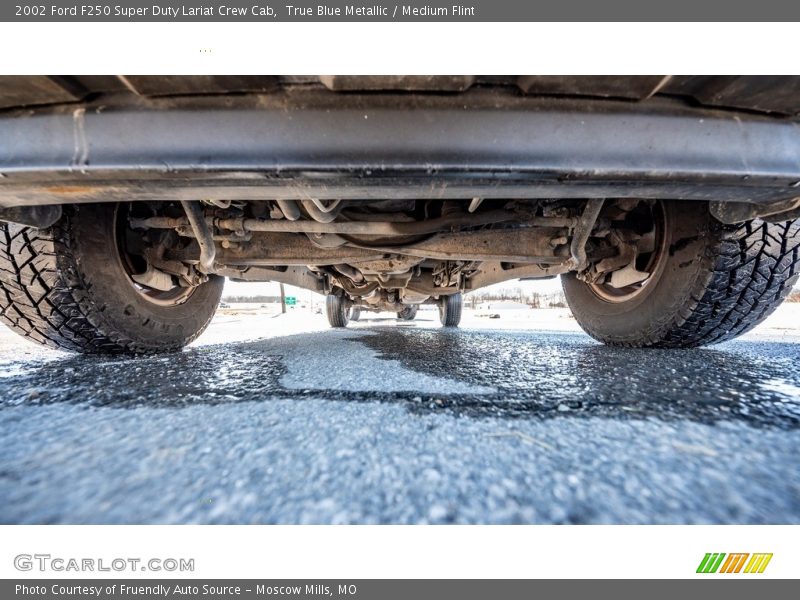 True Blue Metallic / Medium Flint 2002 Ford F250 Super Duty Lariat Crew Cab
