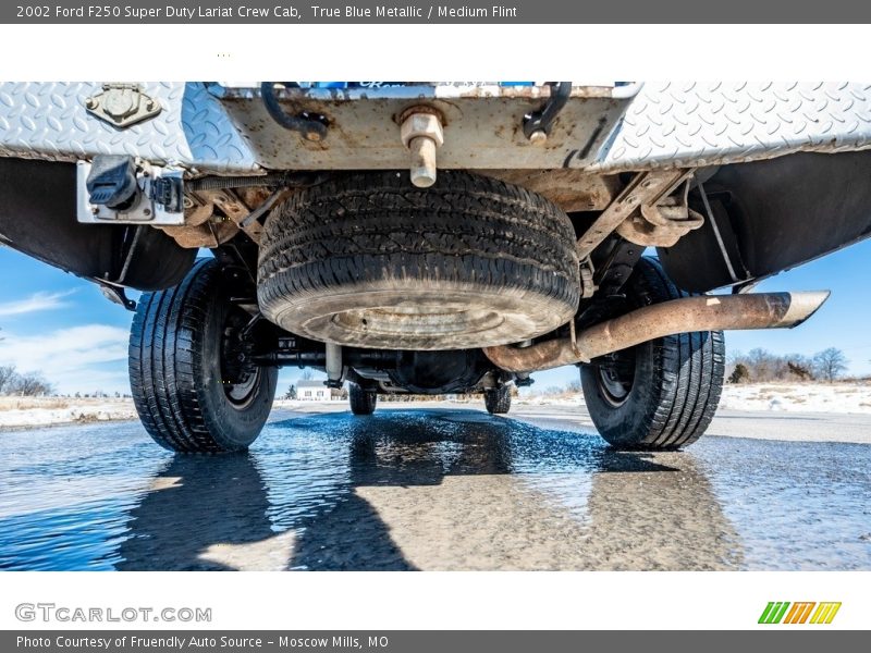 True Blue Metallic / Medium Flint 2002 Ford F250 Super Duty Lariat Crew Cab