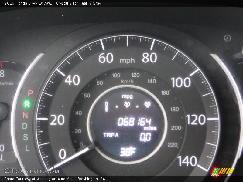 Crystal Black Pearl / Gray 2016 Honda CR-V LX AWD