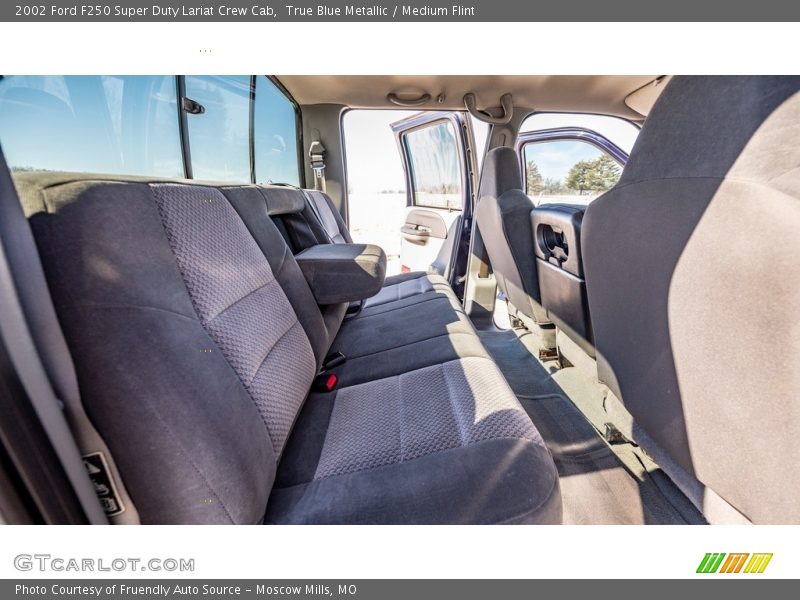 True Blue Metallic / Medium Flint 2002 Ford F250 Super Duty Lariat Crew Cab